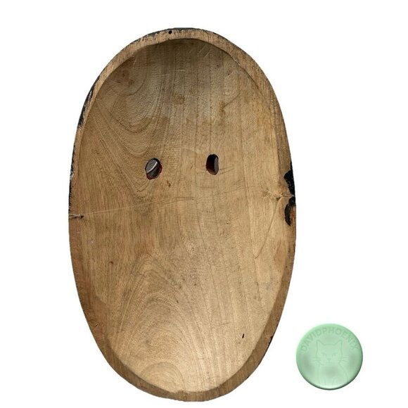 Handmade Wooden Wall Mask Colombia Inspired by Maya Indigenous Tribe Ethnic Art - Picture 5 of 5